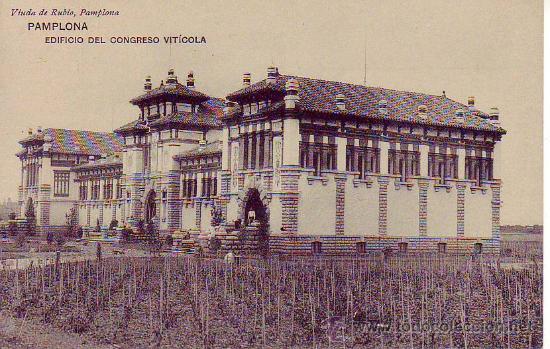 Postales: pamplona - edificio del congreso viticola - viuda de rubio - Foto 1