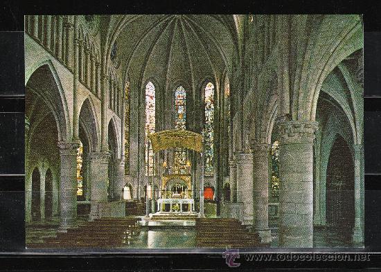 Postales: N&ordm; 2 RONCESVALLES. INTERIOR DE LA IGLESIA - Foto 1