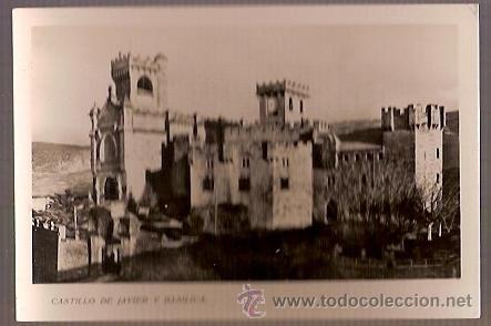 Postales: ANTIGUA POSTAL CASTILLO DE JAVIER Y BASILICA - Foto 1