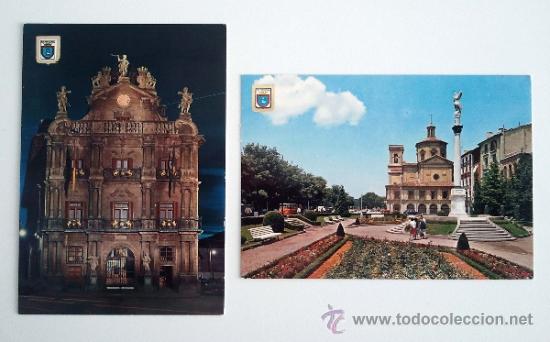 Postales: 2 postales postal pamplona. A&ntilde;os 60 - Foto 1
