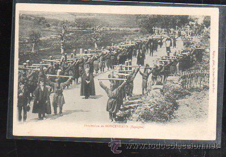 Postales: TARJETA POSTAL DE NAVARRA - PROCESSION DE RONCEVEAUX. - Foto 1