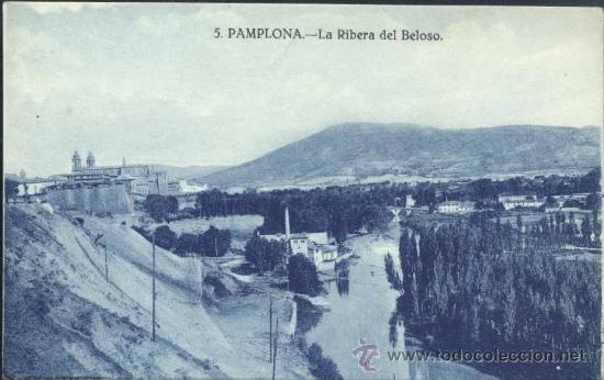 Postales: PAMPLONA (NAVARRA).- LA RIBERA DEL BELOSO - Foto 1