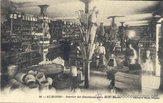 Postales: ELIZONDO (NAVARRA).- INTERIOR DEL ESTABLECIMIENTO DE G. MARIN - Foto 1