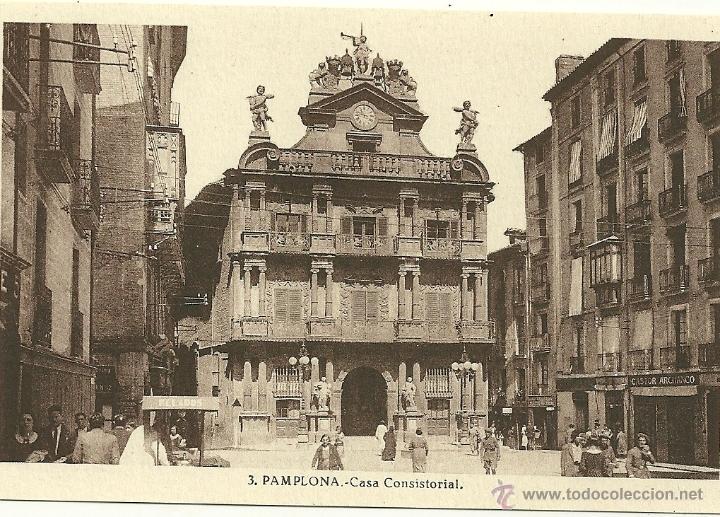 Postales: PAMPLONA (NAVARRA).- CASA CONSISTORIAL - Foto 1