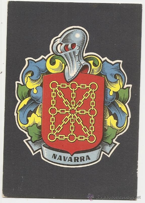 Postales: Postal con el escudo de Navarra - Foto 1