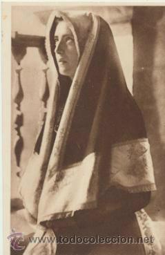 Postales: Roncal.- Mantilla roncalesa. - Foto 1