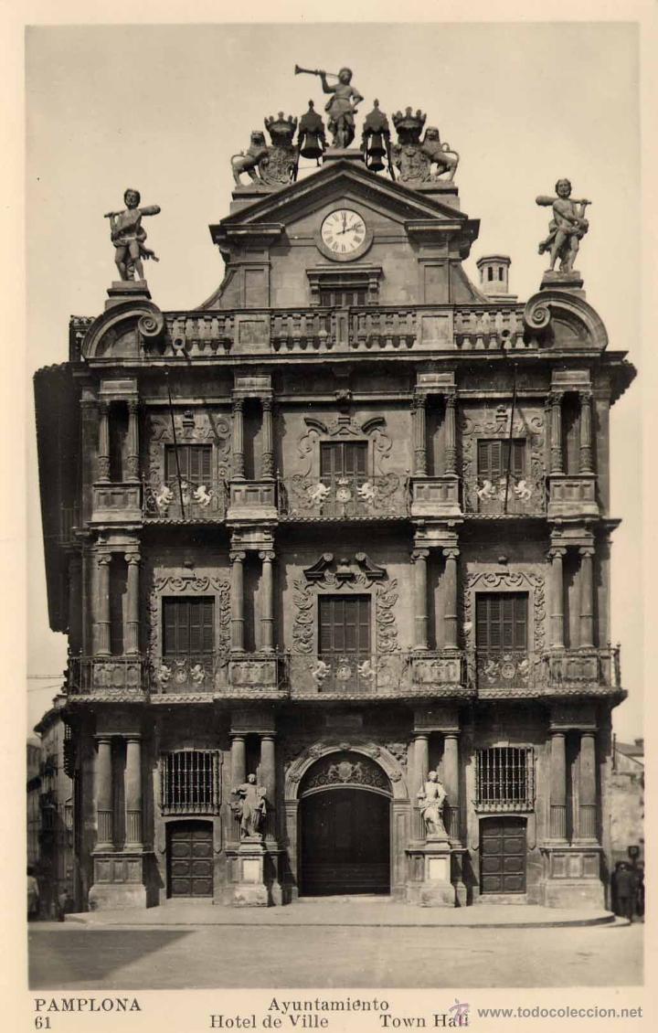 Postales: PAMPLONA (NAVARRA).- AYUNTAMIENTO - Foto 1