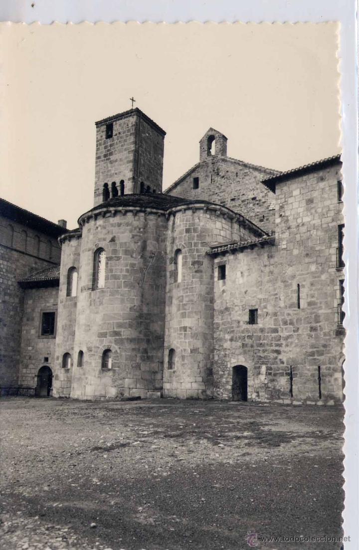 Postales: MONASTERIO DE LEYRE (NAVARRA).- IGLESIA, TORRE Y ABSIDE - Foto 1