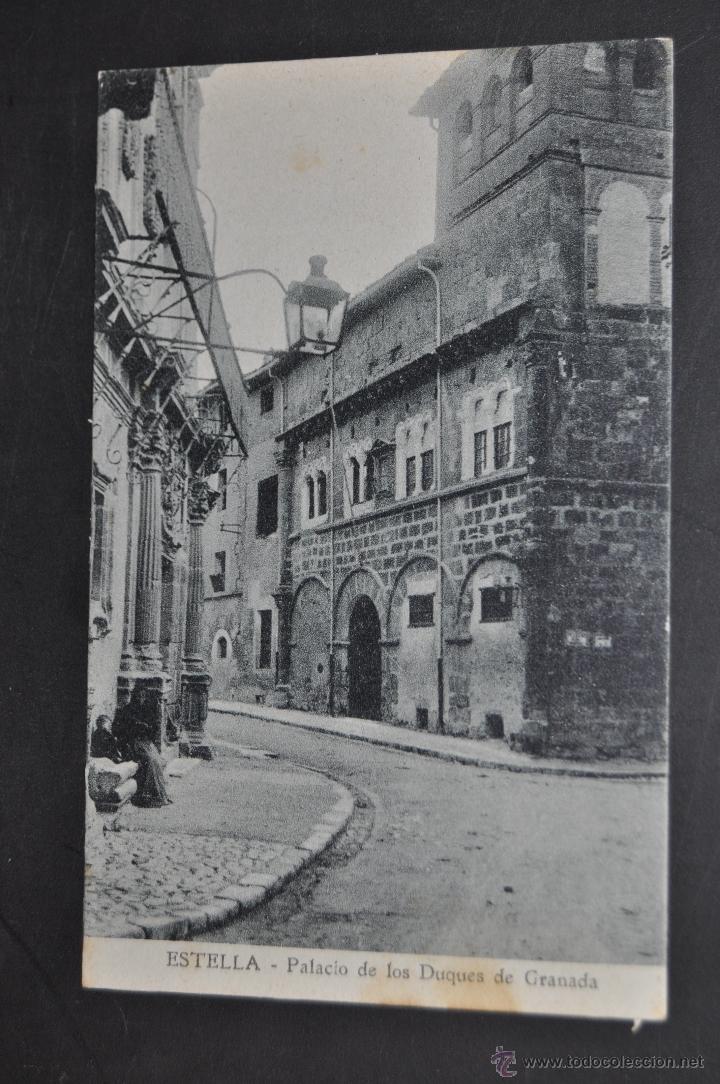 Postales: ANTIGUA POSTAL DE ESTELLA. NAVARRA. PALACIO DE LOS DUQUES DE GRANADA. SIN CIRCULAR - Foto 1