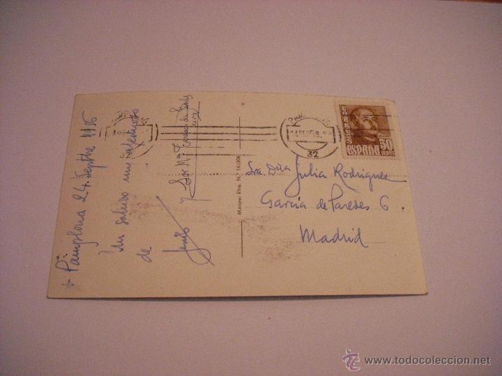 Postales: PAMPLONA .CATEDRAL INTERIOR N&ordm; 25. CIRCULADA - Foto 2