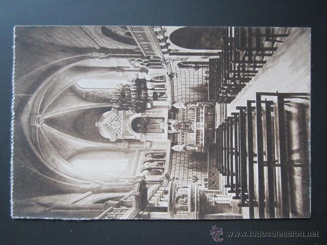 Postales: POSTAL NAVARRA. CASTILLO DE JAVIER. INTERIOR DE LA BAS&Iacute;LICA. - Foto 1