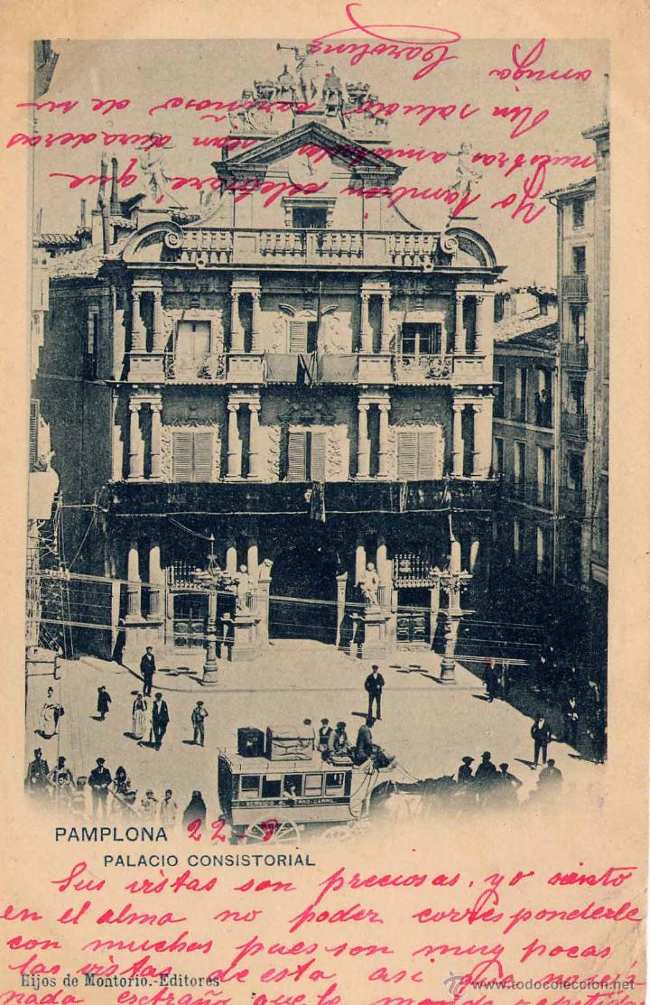 Postales: PAMPLONA (NAVARRA).- PALACIO CONSISTORIAL - Foto 1