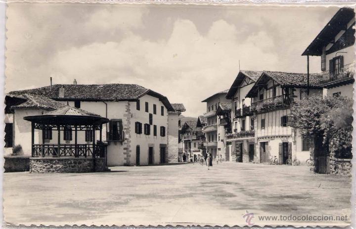 Postales: VERA DE BIDASOA (NAVARRA).- PLAZA DE ABRATE - Foto 1