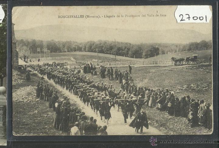 Postales: RONCESVALLES - PROCESION DEL VALLE DE ARCE (27001) - Foto 1