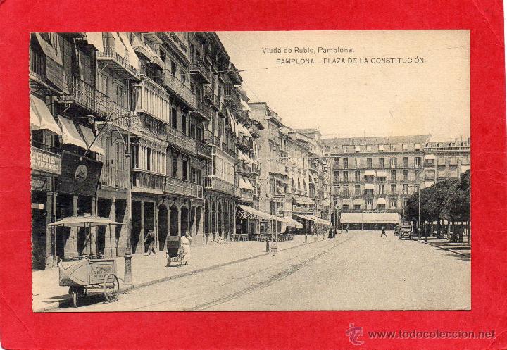 Postales: pamplona. plaza de la constituci&oacute;n. vda de rubio - Foto 1