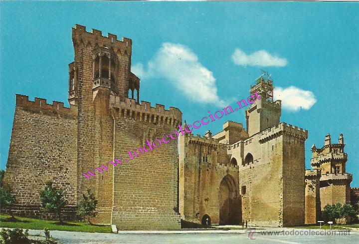 Postales: OLITE (NAVARRA) - CASTILLO (POSTAL SIN CIRCULAR) - A&Ntilde;O 1970 APROX. - Foto 1