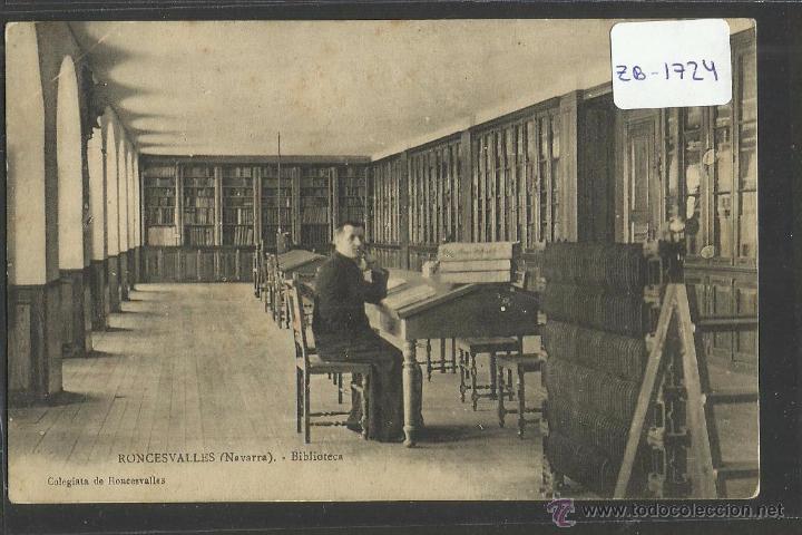 Postales: RONCESVALLES - BIBLIOTECA  - (ZB-1724) - Foto 1
