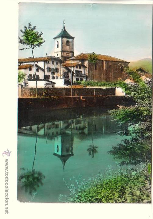 Postales: SANTESTEBAN (NAVARRA).- A ORILLAS DEL BIDASOA - Foto 1