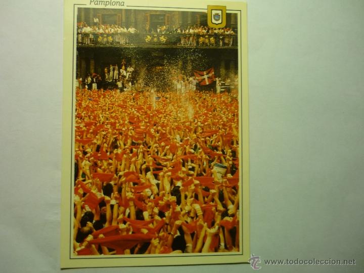 Postales: POSTAL PAMPLONA --ESCRITA- PA&Ntilde;UELADA - Foto 1