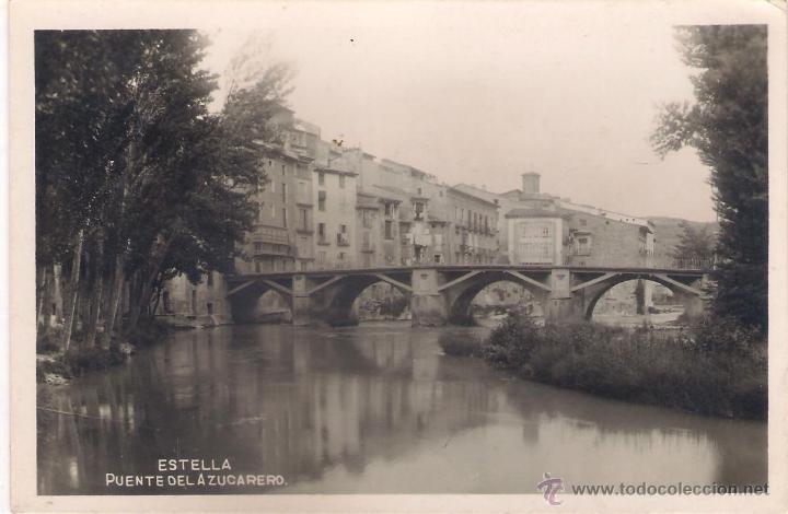 Postales: POSTAL DE ESTELLA ,PUENTE DEL AZUCARERO . - Foto 1