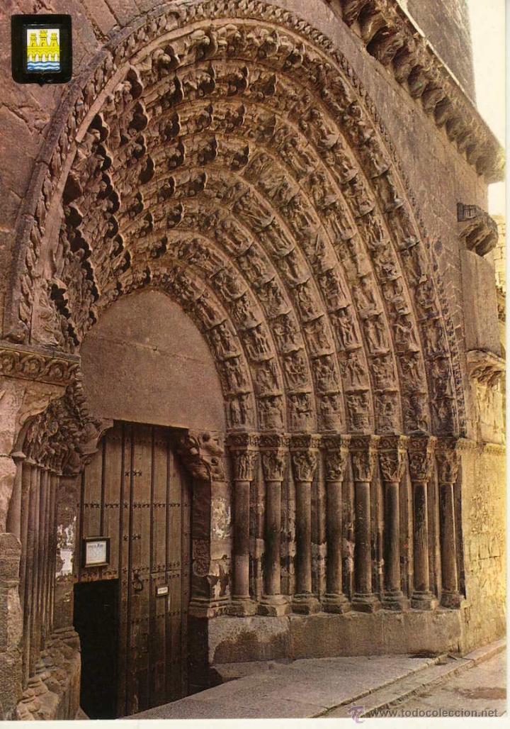Postales: MAGNIFICA POSTAL PUERTA PINTADA CATEDRAL DE TUDELA - Foto 1