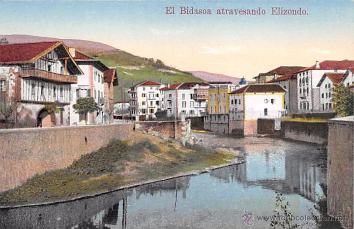 Postales: EL BIDASOA ATRAVESANDO ELIZONDO - Foto 1