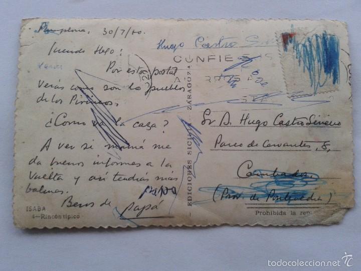 Postales: POSTAL -- ISABA - NAVARRA - RINCON TIPICO -- CIRCULADA  -- - Foto 2