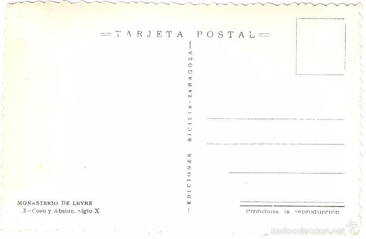 Postales: MONASTERIO DE LEYRE CORO Y ABSIDE SIGLO  X - Foto 2