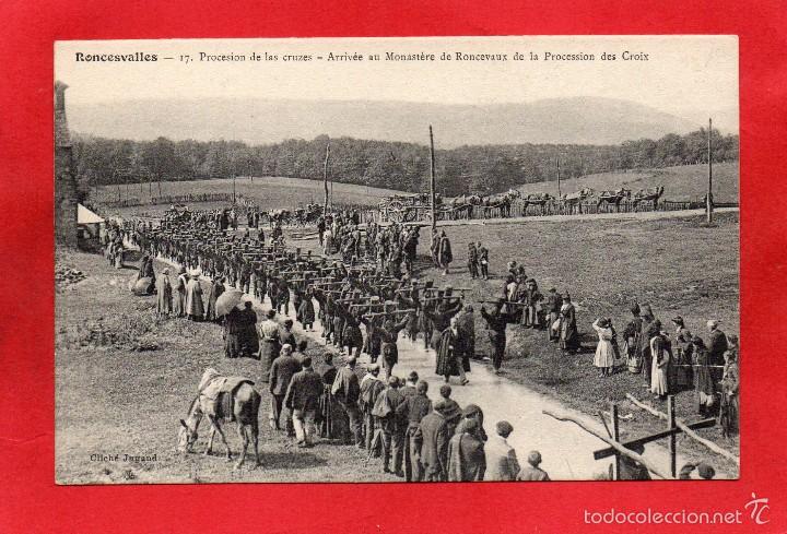 Postales: roncesvalles. 17 procesi&oacute;n de las cruces - Foto 1