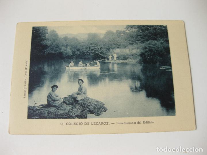 Postales: TARJETA POSTAL 30 DEL COLEGIO DE LECAROZ. INMEDIACIONES DEL EDIFICIO. NAVARRA - Foto 1