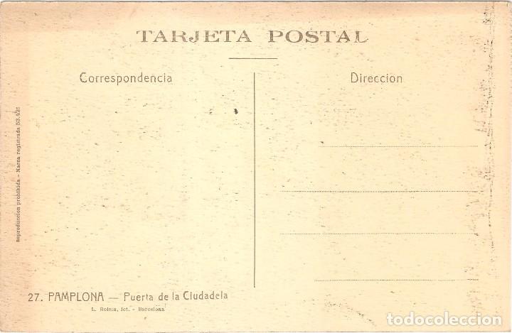 Postales: PAMPLONA PUERTA DE LA CIUDADELA - Foto 2