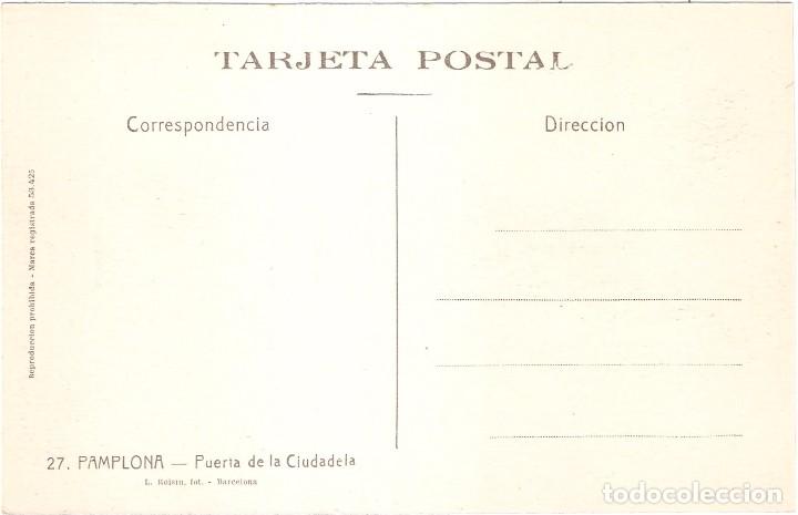 Postales: PAMPLONA PUERTA DE LA CIUDADELA - Foto 2
