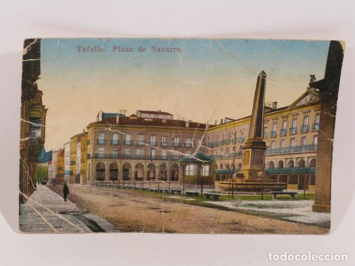 Postales: POSTAL TAFALLA PLAZA DE NAVARRA - Foto 1