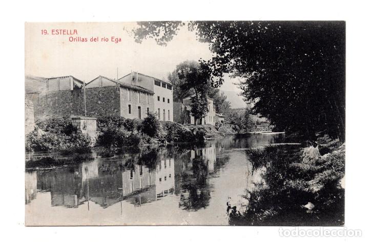 Postales: ESTELLA, NAVARRA.- ORILLAS DEL RIO EGA - Foto 1