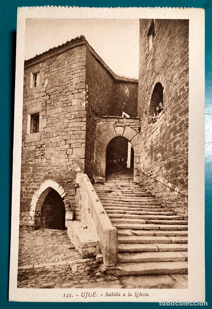 Postales: POSTAL DE AIBAR SUBIDA A LA IGLESIA, L. ROISIN - Foto 1