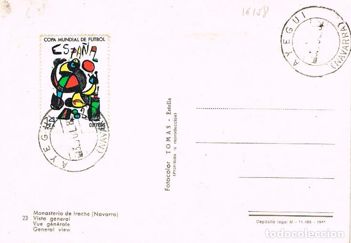 Postales: MONASTERIO DE IRACHE, DETRAS MATASELLO DE AYEGUI - Foto 2