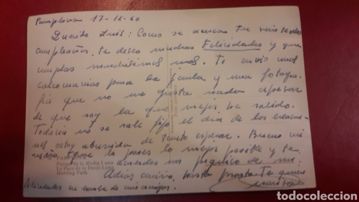 Postales: Pamplona parque de la luna 1960 - Foto 2