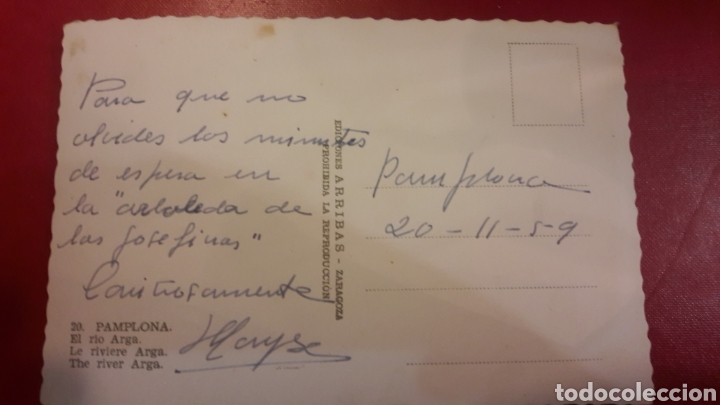 Postales: Pamplona rio Arga 1959 - Foto 2
