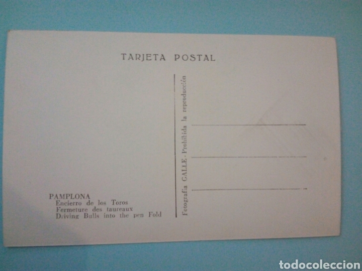 Postales: Postal de Pamplona. Encierro de los Toros. - Foto 2