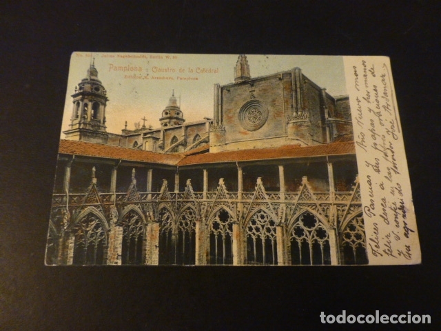 Postales: PAMPLONA NAVARRA CLAUSTRO DE LA CATEDRAL - Foto 1