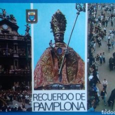 Postales: POSTAL RECUERDO DE PAMPLONA FIESTAS DE SAN FERMIN DISPARO DEL COHETE DOMÍNGUEZ NAVARRA. Lote 166552116