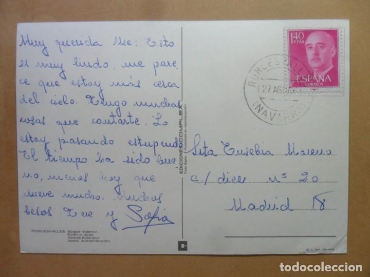 Postales: POSTAL - RONCESVALLES (NAVARRA) - ABSIDE EXTERIOR - ED. COMPLEX - Foto 2