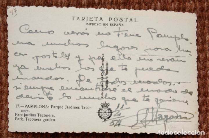 Postales: PAMPLONA - PARQUE JARDINES DE TACONERA - Foto 2