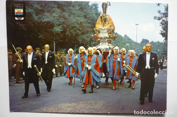 Postales: POSTAL PAMPLONA .-S.FERMIN PROCESION - Foto 1