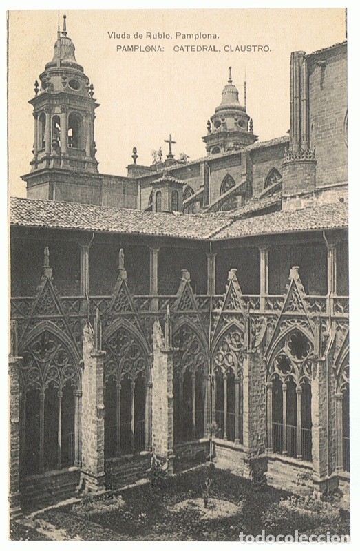 Postales: POSTAL PAMPLONA CATEDRAL CLAUSTRO - Foto 1