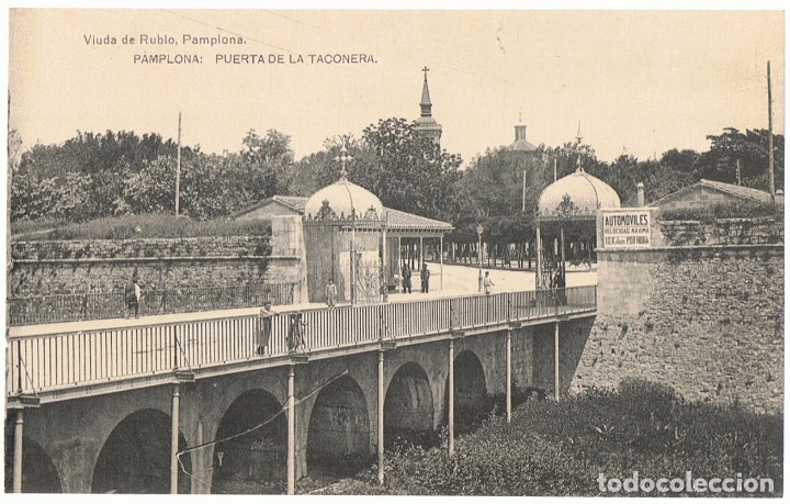 Postales: POSTAL PAMPLONA PUERTA DE LA TACONERA - Foto 1