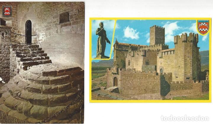 Postales: LOTE DE 2 POSTALES- JAVIER. CASTILLO. NAVARRA- SIN CIRCULAR - Foto 1