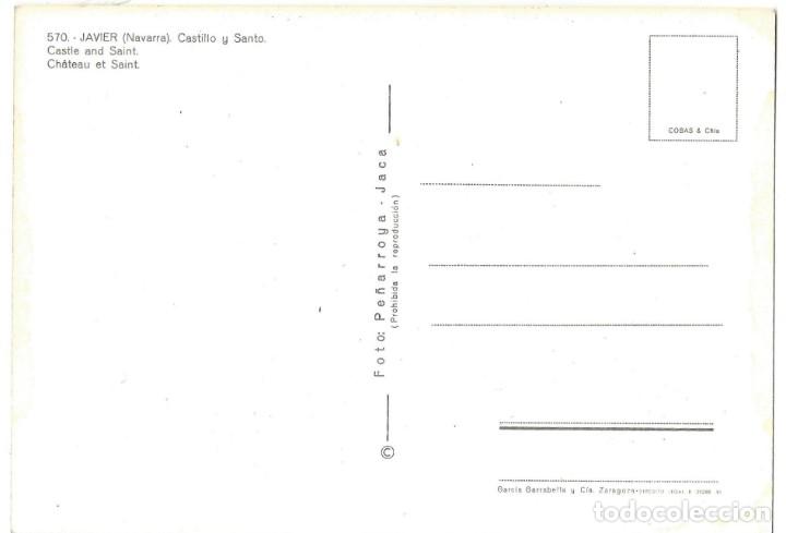 Postales: LOTE DE 2 POSTALES- JAVIER. CASTILLO. NAVARRA- SIN CIRCULAR - Foto 3