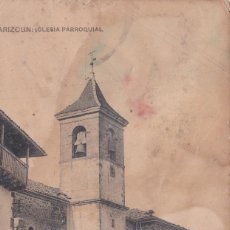 Postales: ARIZCUN (NAVARRA) - IGLESIA PARROQUIAL - FOTOTIPIA DE HAUSER Y MENET - MADRID. Lote 191821160