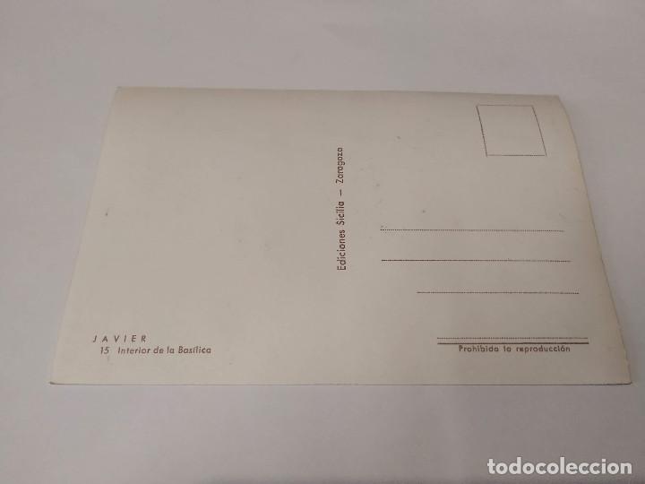 Postales: NAVARRA - POSTAL JAVIER - INTERIOR DE LA BAS&Iacute;LICA - Foto 2